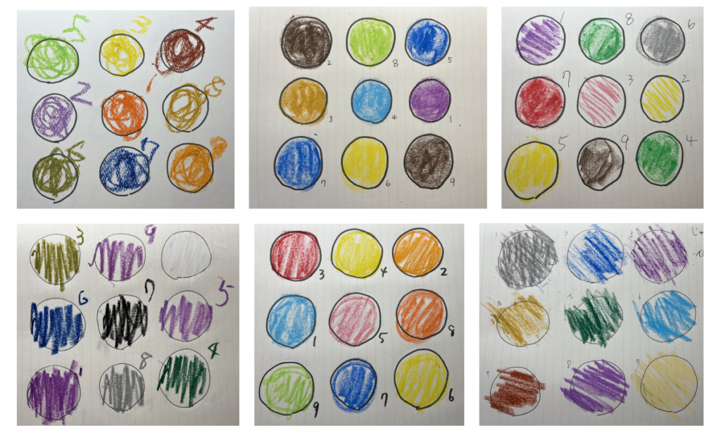 ぬりえカウンセリングの様子